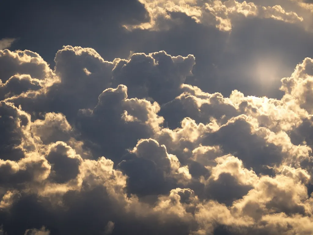 Prompt: a cloud swalling the sun in the afternoon, global light, photorealistic, photo taken from dslr camera