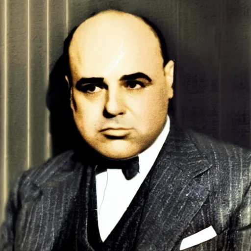 Image similar to al capone photo colorized