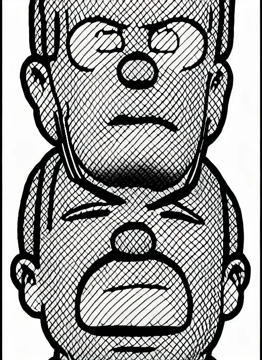 Image similar to junji ito style portrait of homer simpson, intricate, highly detailed, illustration, art by junji ito, junji ito