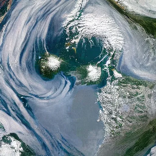 Image similar to the planet siberian as viewed from space