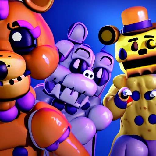 I drew my own stylized FNaF designs with some inspiration from FNaF+ and  the old Chuck E. Cheese animatronics. : r/fivenightsatfreddys