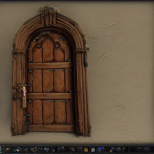 Prompt: a door's key, inventory item, realistic, mystical, unreal engine