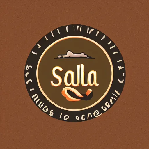 Image similar to Sahara comics logo for a publishing Company, minimalist, desert color scheme