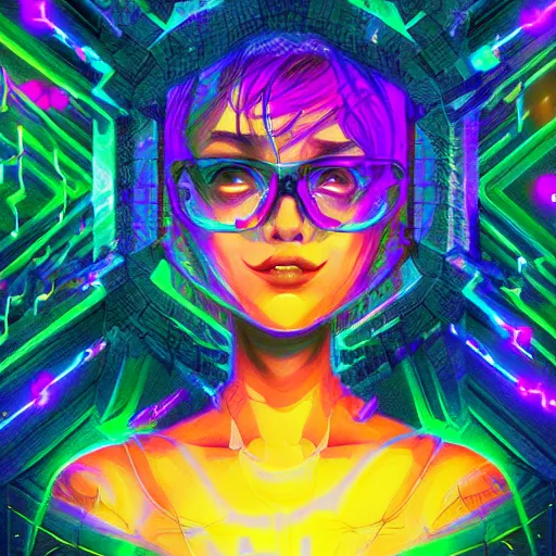 Image similar to skill magic geek inside matrix deepdream radiating a glowing aura stuff loot legends stylized digital illustration video game icon artstation lois van baarle, ilya kuvshinov, rossdraws,