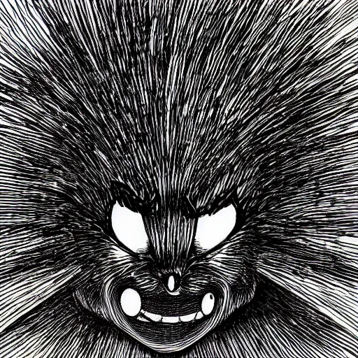 Image similar to low angle shot of a horrifying sonic the hedghehog, by Junji ito in the style of h r gieger, intricate, elegant, highly detailed, centered, digital painting, artstation, concept art, smooth