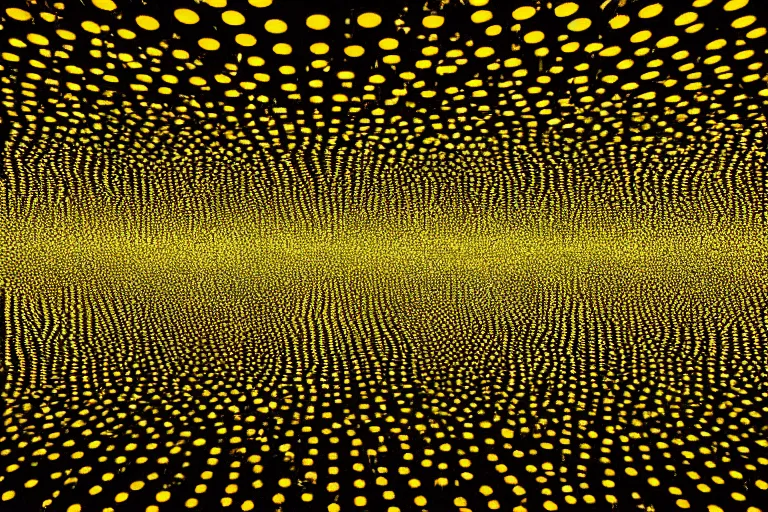 Prompt: Yayoi Kusama infinity room photorealistic hyperdetailed floating lights 35mm 4k