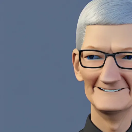 Prompt: Pixar style 3d render of Tim Cook