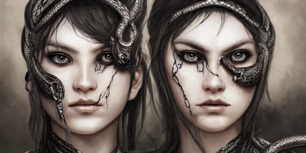 Prompt: hyperrealistic photography of a highly detailed and symmetrical gorgeous nordic female with snake eyes in the style of jin kagetsu, vargas and wlop, highly detailed, face symmetry, highly realistic hands, masterpiece, award - winning, sharp focus, intricate concept art, ambient lighting, 8 k, artstation