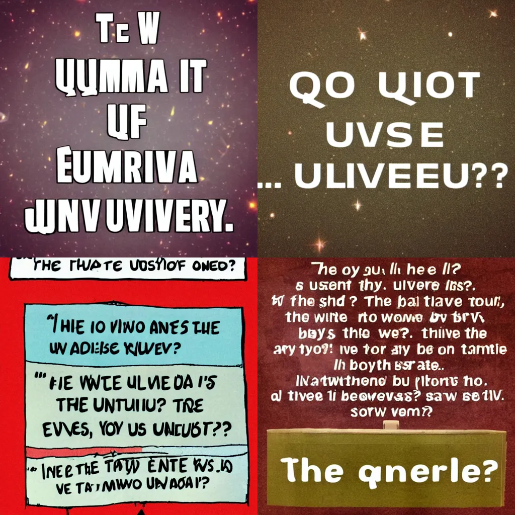 Prompt: The ultimate question of life, the universe, and everything