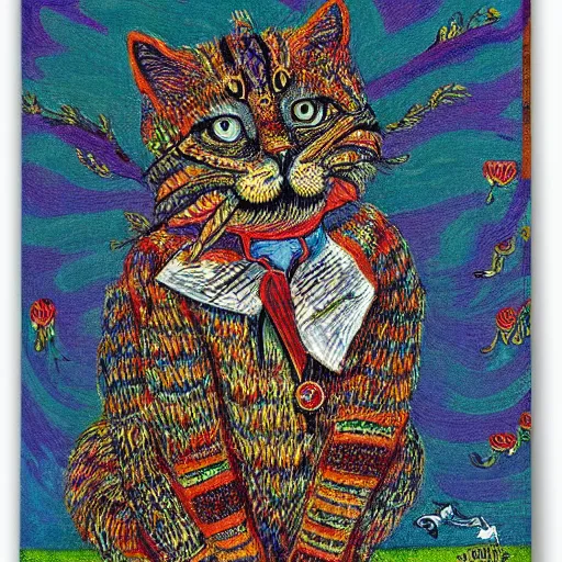 Image similar to the president by louis wain