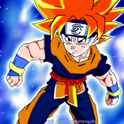 Image similar to fusion of goku and naruto