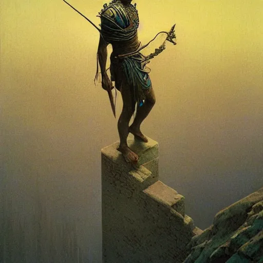 Prompt: Prince of Persia by zdzisław beksiński