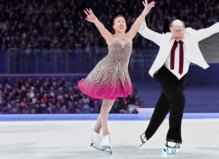 Prompt: putin on ice musical promotional shot