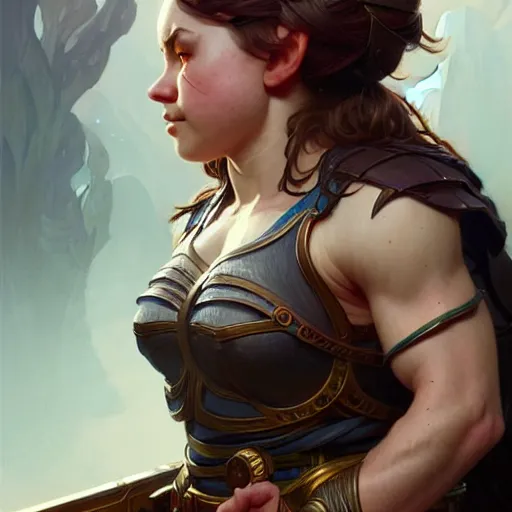 Prompt: dwarf, muscular upper body, D&D, fantasy, intricate, elegant, highly detailed, digital painting, artstation, concept art, smooth, sharp focus, illustration, art by artgerm and greg rutkowski and alphonse mucha