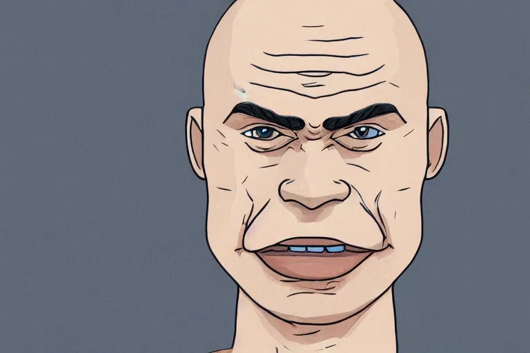Prompt: right side zoom out portrait of white skin Caucasian bold wojak meme youth white wojak meme young wojak meme with very wrinkled forehead very white skin , right side, insanely detailed, 8K , HDR , GFX Association , low angle, tilted , perfect lighting , professional lenses awards winning trending on Artstation , cover , national geographic best photo of the year