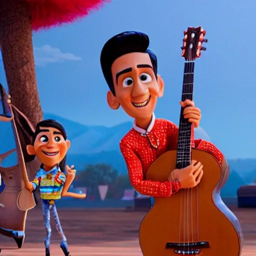 Image similar to super - detailed g - eazy in pixar coco movie