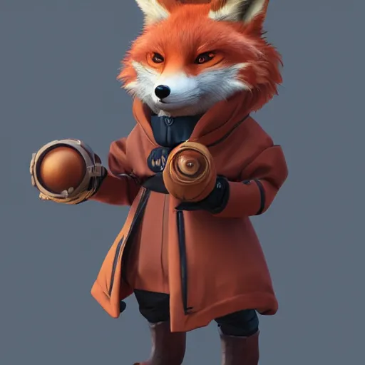 Image similar to rpg character design, anthropomorphic fox wearing kitsune mask, in the style of killian eng kawase hasui, 3 d render, artstation trending, 8 k, octane render, photorealistic, volumetric lighting caustics, surreal