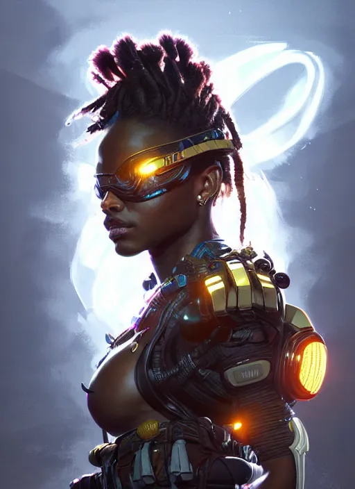 Image similar to portrait of apex legends, the predator, intricate, elegant, glowing lights, highly detailed, digital painting, artstation, glamor pose, concept art, smooth, sharp focus, illustration, art by artgerm and greg rutkowski, artey freytag