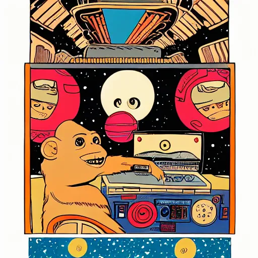 Image similar to monkey in space by daniel clowes