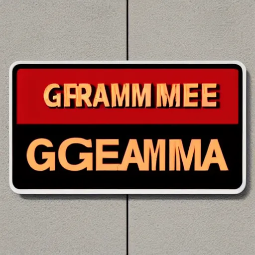 Prompt: beware of the grandma - warning sign, simplistic logo, traffic sign style