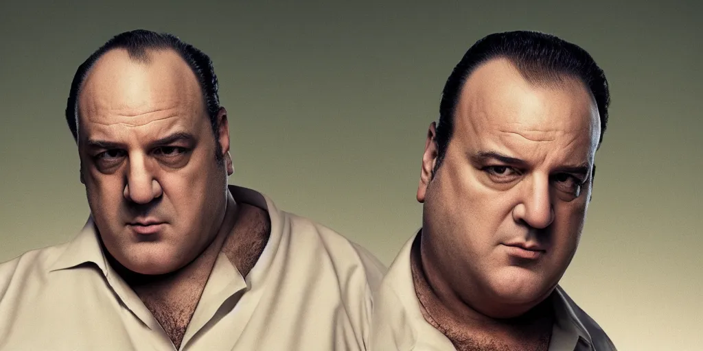 Image similar to tony soprano, portrait, realistic, the sopranos color grading