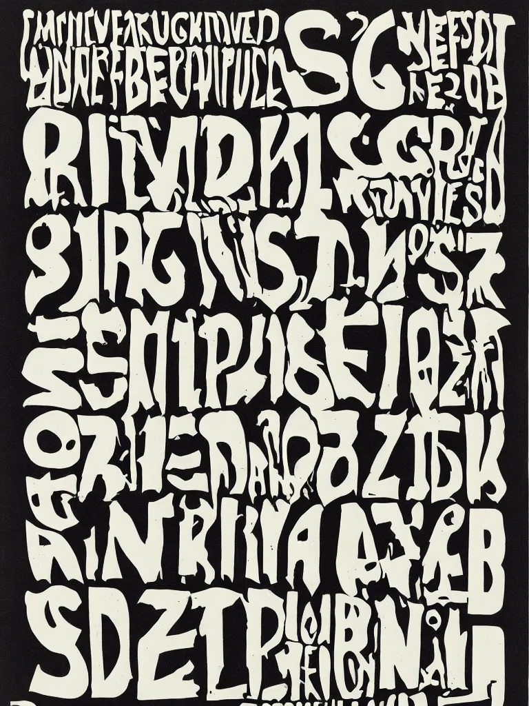 Prompt: typographic poster, random english words, graphic design, mid - century german design, brutalist