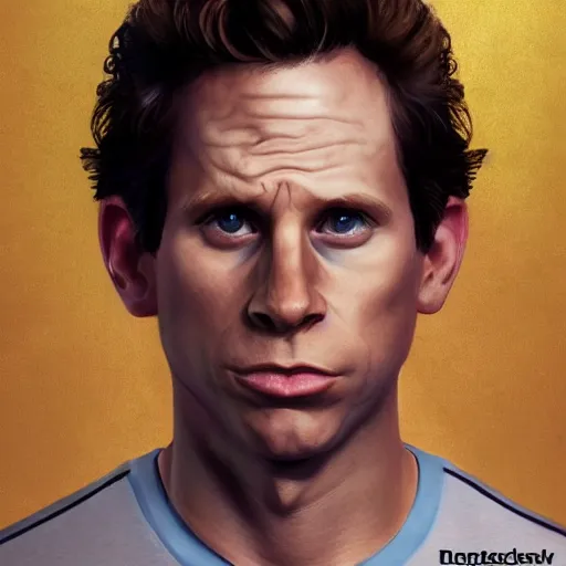 Image similar to dennis reynolds as the golden god, photo realism, perfect face, realistic