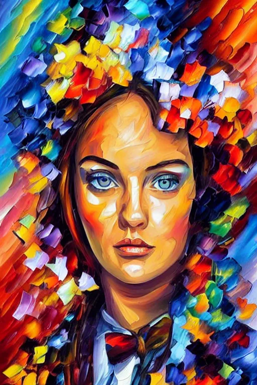 Image similar to Tristan Eaton, Lofi painting by Leonid afremov