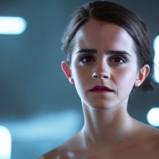 Image similar to Movie still of protomolecule Emma Watson in The Expanse