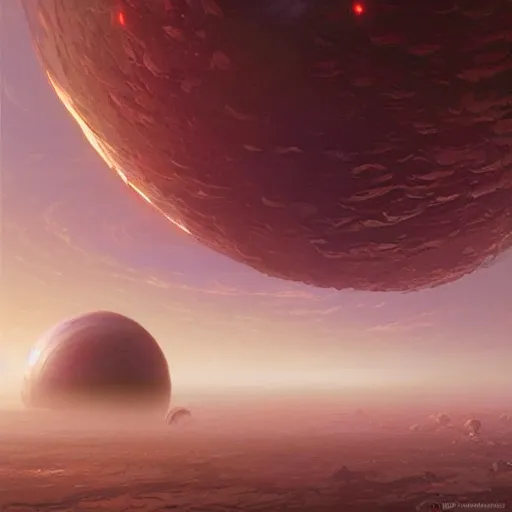 Image similar to sci-fi torus shaped planet, Marc Simonetti and Greg Rutkowski