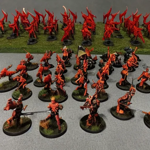 Image similar to a miniature army from the game flames of war