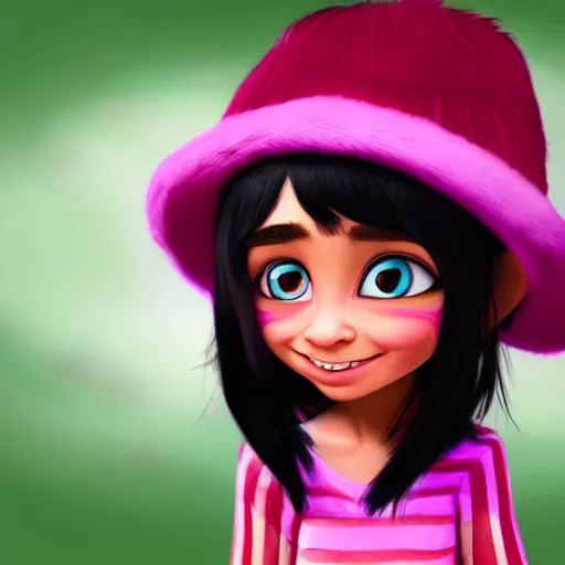 Image similar to vanellope from wreck it ralph art realistic