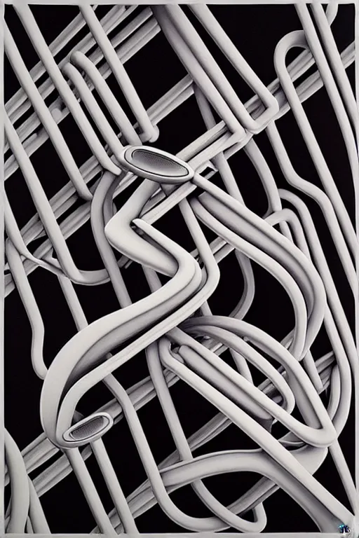 Prompt: music inspires my soul. by mc escher, hyperrealistic photorealism acrylic on canvas