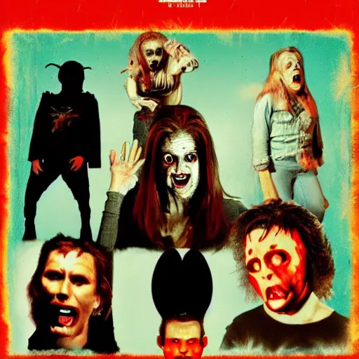 Image similar to horror movie poster, in the style of the eighties,