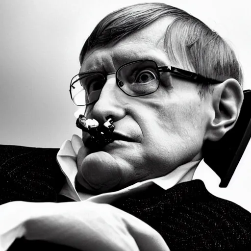 Image similar to stephen hawking as the joker