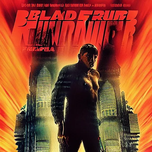 Prompt: “Blade Runner poster with Bored Ape NFTs on the cover instead of people”