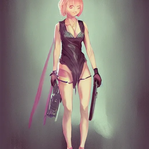 Image similar to character sheet of a incredibly cute and lovely girl, digital art by wlop. character design concept art. artstation contest winner, blade runner, scifi, candy girl