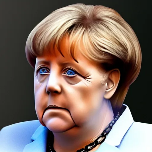 Prompt: Angela Merkel as a dirty truck driver, 35mm, photorealistic