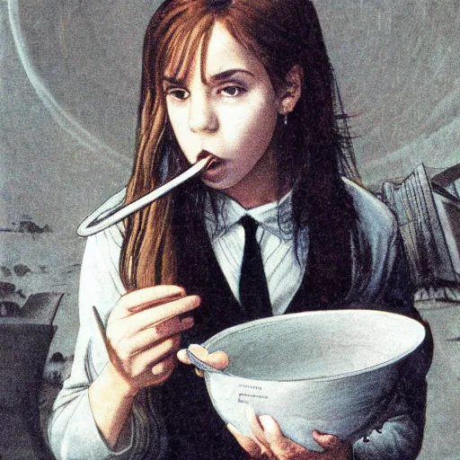 Image similar to Hermione eating Saturn