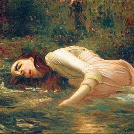 Image similar to The last day in paradise, oil on canvas, 1883