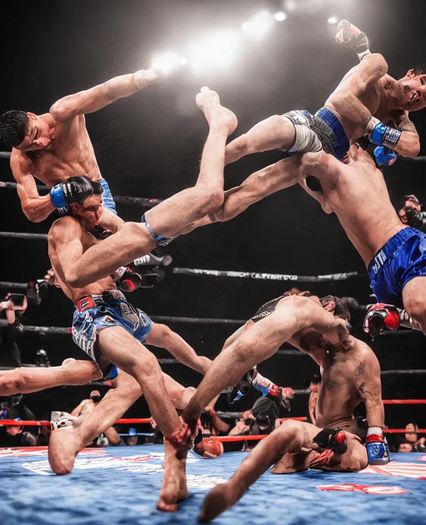 Image similar to chito vera knocks out dominick cruz via headkick, by annie leibovitz and steve mccurry, natural light, detailed face, canon eos c 3 0 0, ƒ 1. 8, 3 5 mm, 8 k, medium - format print