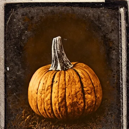 Image similar to tintype photo of rotting pumpkin