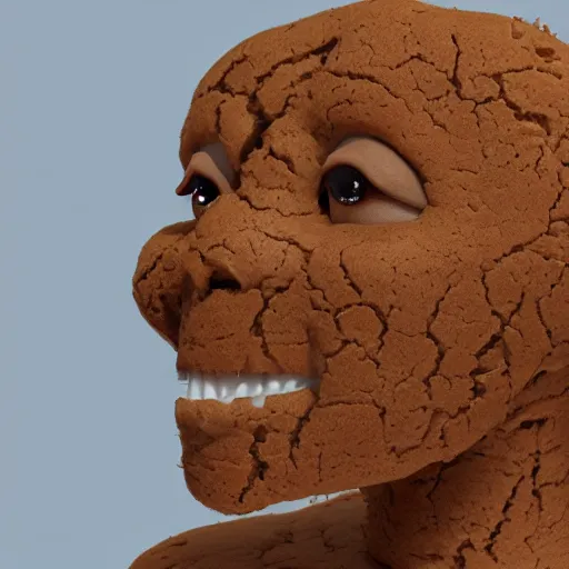 Prompt: man made from cookie, baking artwork, extremely detailed, 8k, trending on Artstation