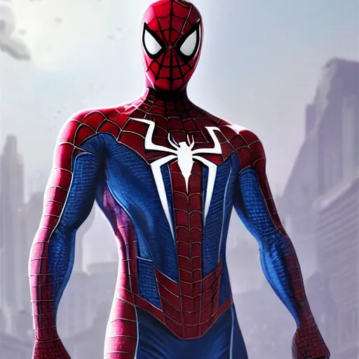 Image similar to full armor spiderman , muscular, extremely detailed eyes, fantastic details full face, mouth, trending on artstation, pixiv, cgsociety, hyperdetailed Unreal Engine 4k 8k ultra HD, Stanley Artgerm Lau, WLOP, Rossdraws, James Jean Marc Simonetti Ruan Jia and Mandy Jurgens and Artgerm and William-Adolphe Bouguerea Sakimichan