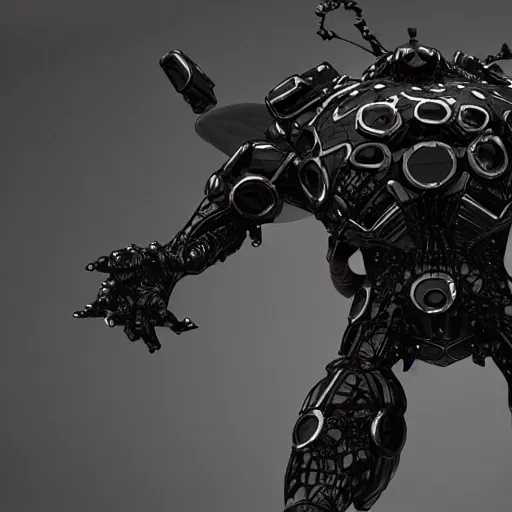 Image similar to render of the black sphere frorm gantz extremely detailed, made by wlop and maxwell boas