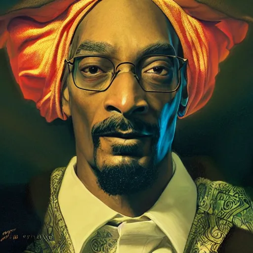 Image similar to a portrait of snoop dogg, cinematic, volumetric lighting, f 8 aperture, cinematic eastman 5 3 8 4 film, photorealistic by greg rutkowski, by stanley artgerm, by alphonse mucha