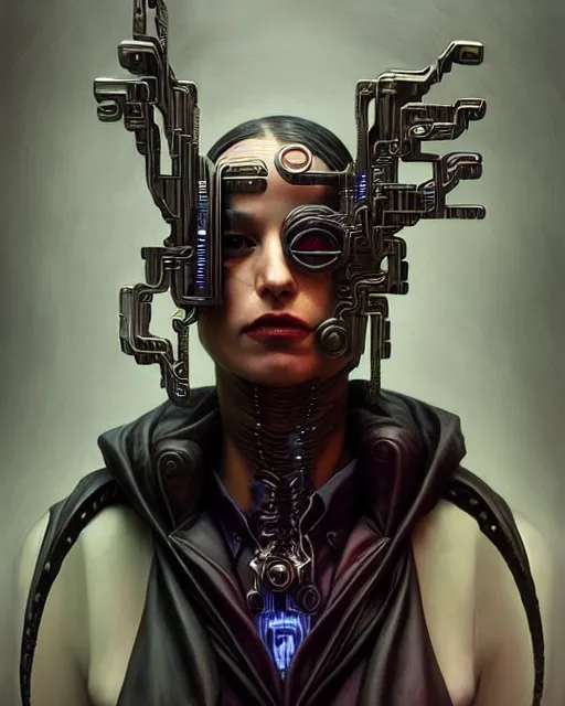 Image similar to front shot of a cyberpunk criminal mastermind character, intricate, elegant, highly detailed, centered, (((artstation, concept art, smooth, sharp focus, artgerm, Tomasz Alen Kopera, Peter Mohrbacher, donato giancola, Joseph Christian Leyendecker, WLOP, Boris Vallejo))), mugshot!!!!!, ugly!!!!!!