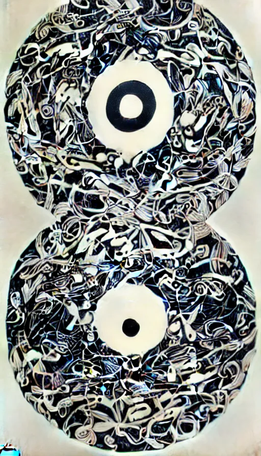 Image similar to Abstract representation of ying Yang concept, by james jean,