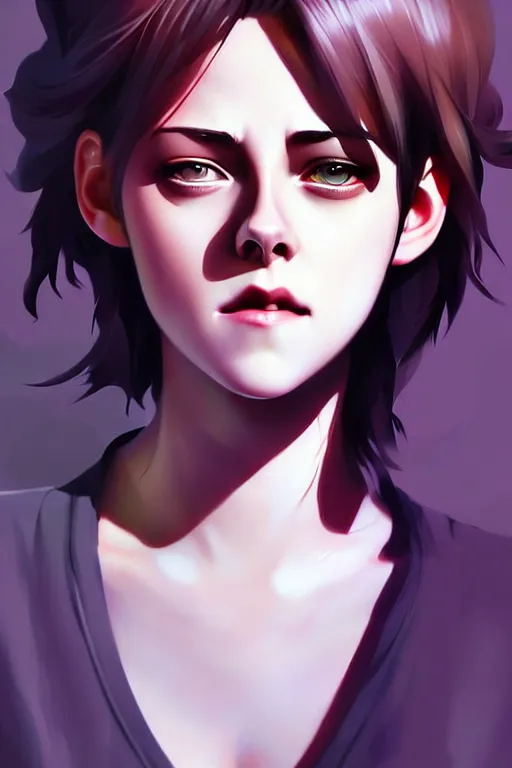 Image similar to kristen stewart, portrait shinkai makoto studio ghibli studio key hideaki anno sakimichan stanley artgerm lau rossdraws james jean marc simonetti elegant highly detailed digital painting artstation pixiv