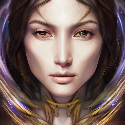 Image similar to beautiful realistic portrait of astral portal by artgerm